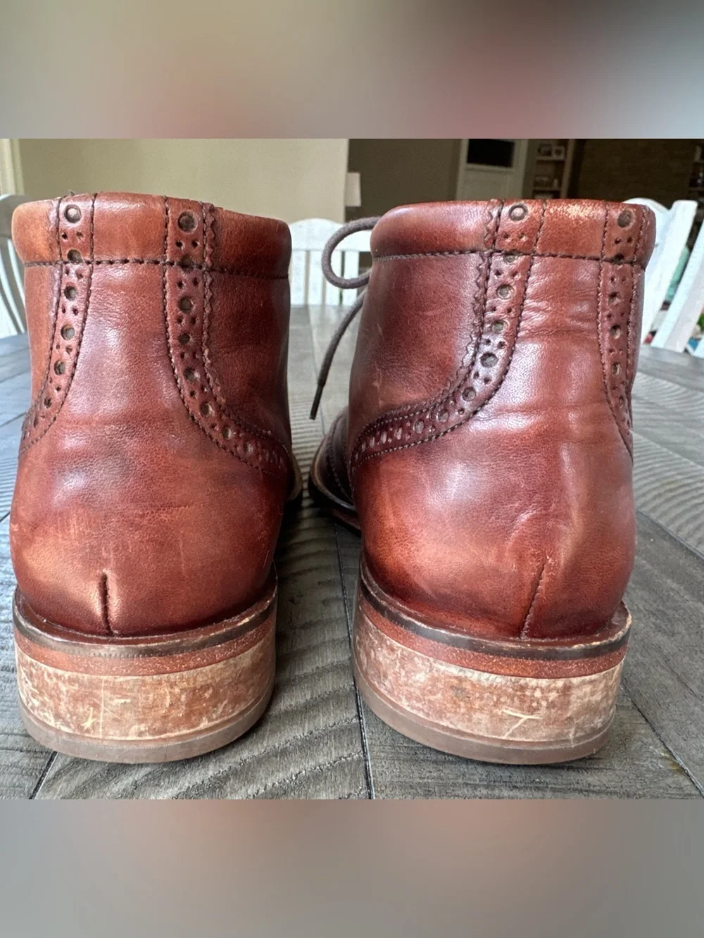 Cole Haan Liam Chukka Wingtip ll Wingtip Leather Ankle Boots Men's Size 8